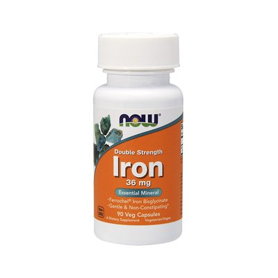 NOW Iron Ferroche 36 mg 90 капс 001190 фото