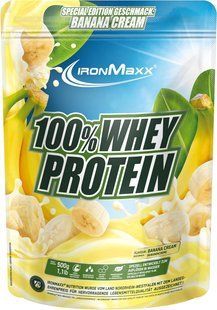 IronMaxx 100% Whey Protein Банановий крем 500 г 4112 фото