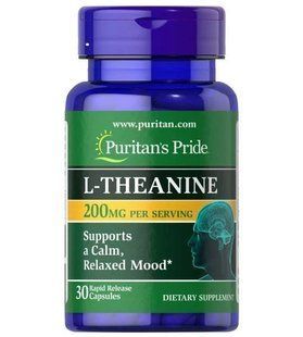 Puritans Pride L-theanine 200 mg 30 caps 3799 фото