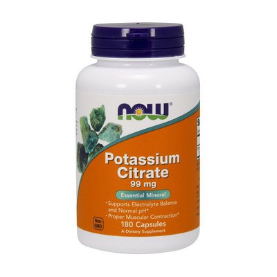 NOW Potassium Citrate 99 mg 180 капс 001639 фото