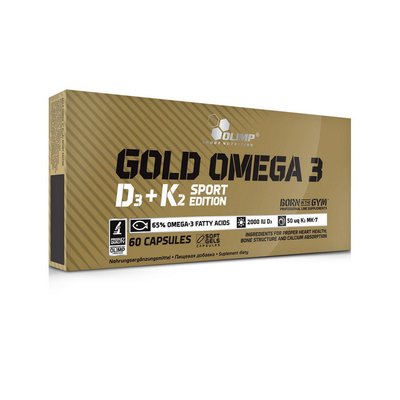 Olimp Gold Omega-3 D3+K2 Sport Edition 60 капс 001625 фото