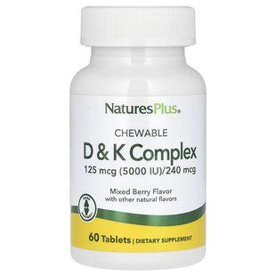 NaturesPlus Chewable D & K Complex 60 таб 3871 фото