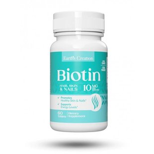 Earths Creation Biotin 10000 mcg 60 таб 04026 фото