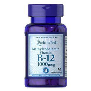 Puritans Pride Methylcobalamin Vitamin B-12 1000 mcg 30 таб 2753 фото