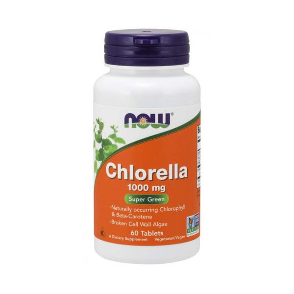 NOW Chlorella 1000 mg 60 таб 001167 фото