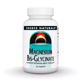Source Naturals Magnesium Bis-Glycinate 60 tab 3418 фото