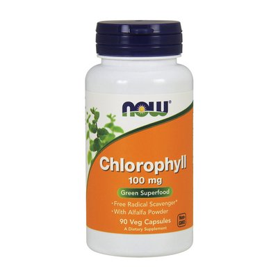 NOW Chlorophyll 100 mg 90 капс 001595 фото