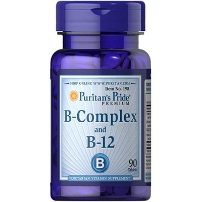 Puritans Pride Vitamin B-Complex and Vitamin B-12 90 таб 001519 фото