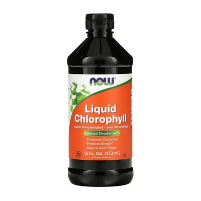 NOW Liquid Chlorophyll & Mint 473 мл 001859 фото
