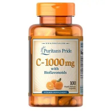 Puritans Pride Vitamin C-1000 mg with Bioflavonoids 100 капс 002119 фото