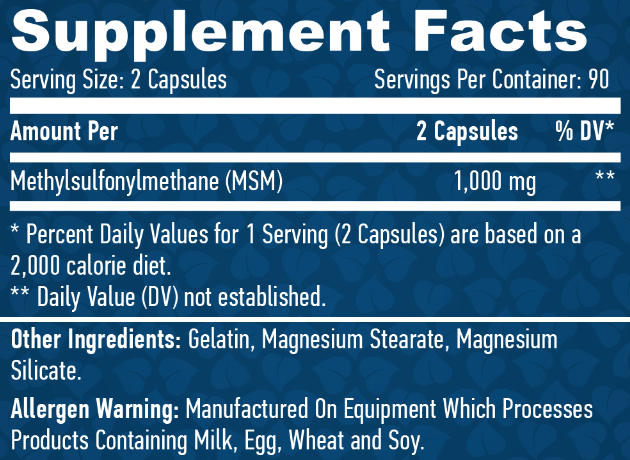 Haya Labs MSM 500 mg 180 капс 2211 фото