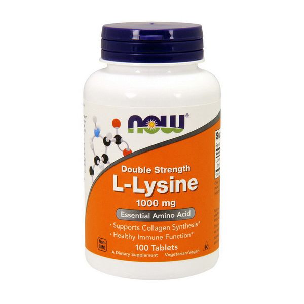 NOW L-Lysine 1000 mg 100 таб 001192 фото