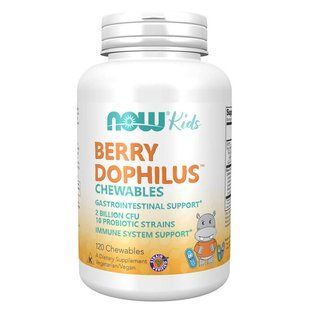 NOW Berry Dophilus 120 жевательных таблеток 3712 фото