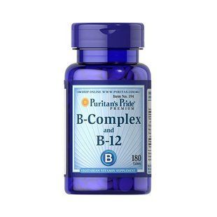 Puritans Pride Vitamin B-Complex and Vitamin B-12 180 таб 1582 фото