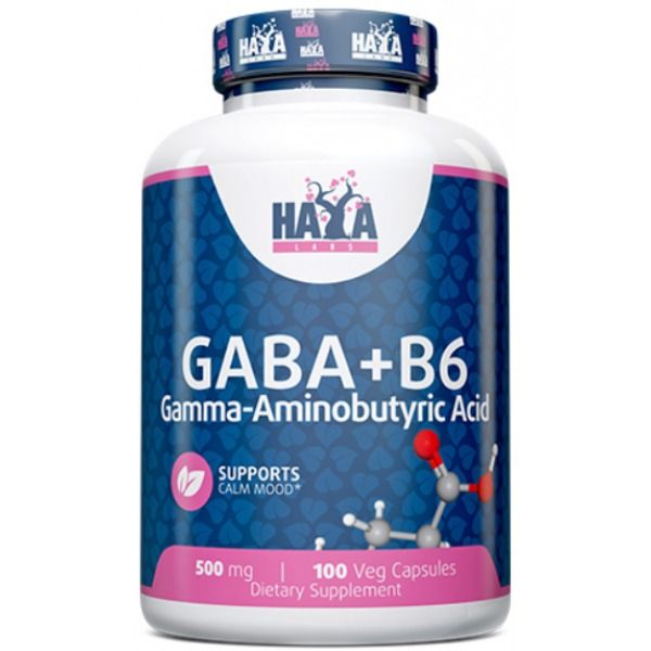 Haya Labs Gaba + B6 500 мг 100 капс 002365 фото