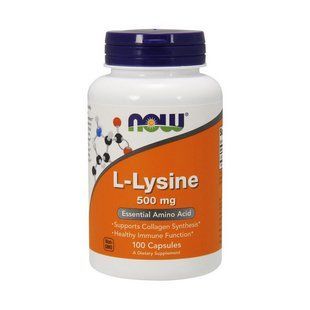 NOW L-Lysine 500 mg 100 таб 1194 фото