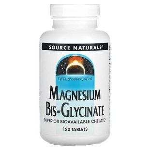 Source Naturals Magnesium Bis-Glycinate 120 tab 4538 фото