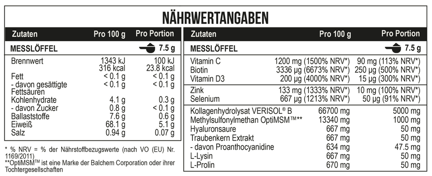 MST Beauty Collagen Verisol + OptiMSM 225 g 3283 фото