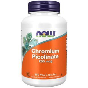NOW Chromium Picolinate 200 mcg 250 caps 3443 фото