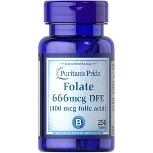 Puritans Pride Folic Acid 400 mcg 250 таб 002752 фото