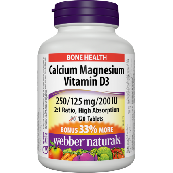 Webber Naturals Calcium Magnesium Vitamin D3 200 200 capl 002727 фото
