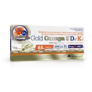 Olimp Gold Omega-3 D3+K2 30 капс 1633 фото