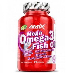 Amix Mega Omega 3 Fish Oil 1000mg 90 софтгель 2296 фото