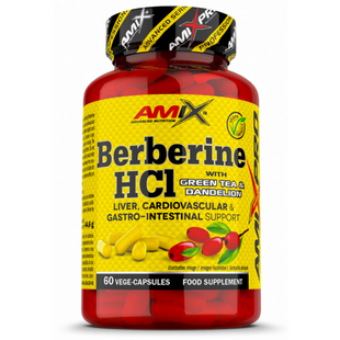 Amix Berberine HCL, Green tea & Dandelion 60 caps 4364 фото