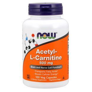 NOW Acetyl-L-Carnitine 500 mg 100 капс 2948 фото