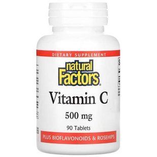Natural Factors Vitamin C 500 90 tab 4313 фото