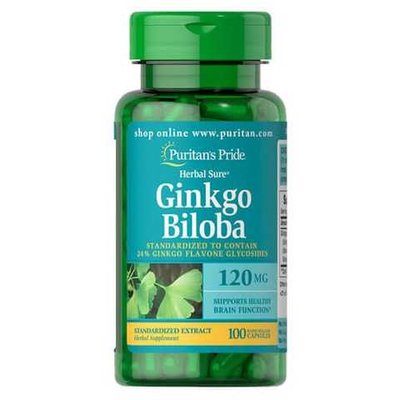 Puritans Pride Ginkgo Biloba 120 mg 100 капс 001341 фото