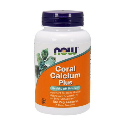 NOW Coral Calcium Plus 100 капс 001177 фото