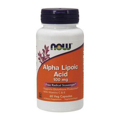 NOW Alpha Lipoic Acid 100 mg 60 капс 001154 фото