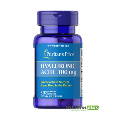 Puritans Pride Hyaluronic Acid 100 mg 30 капс 001343 фото