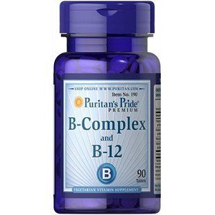 Puritans Pride Vitamin B-Complex and Vitamin B-12 90 таб 1519 фото