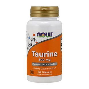 NOW Taurine 500 mg 100 капс 1573 фото