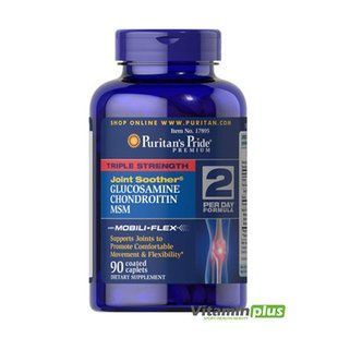 Puritans Pride Triple Strength Glucosamine Chondroitin MSM 90 капс 1328 фото