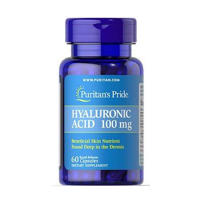 Puritans Pride Hyaluronic Acid 100 mg 60 капс 001583 фото