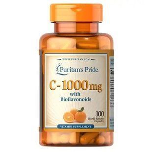 Puritans Pride Vitamin C-1000 mg with Bioflavonoids 100 капс 2119 фото