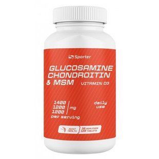 Sporter Glucosamine & Chondroitin + MSM + D3 120 таб 3024 фото