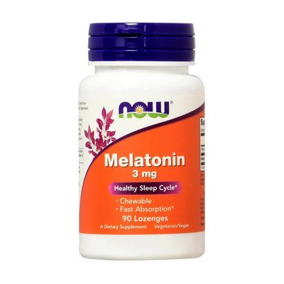 NOW Melatonin 3 mg 90 lozenges 001206 фото