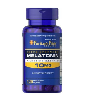 Puritans Pride Melatonine 10 mg 30 капс 001349 фото