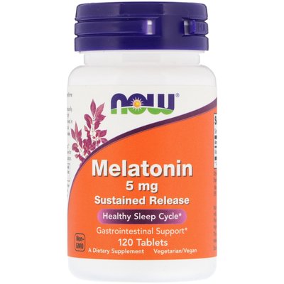NOW Melatonin 5 mg Sustained Release 120 таб 03308 фото