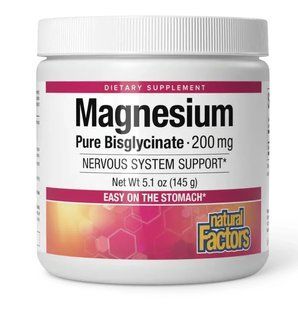 Natural Factors Magnesium Bisglycinate 200 mg 145 g 4361 фото