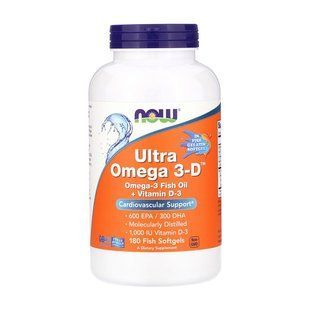 NOW Ultra Omega 3-D 180 софтгель 1792 фото